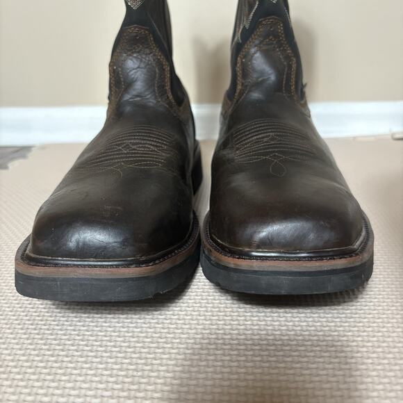 Wolverine Mens Rancher Wellington Work Boot Brown Black Leather Waterproof Sz 14 - Picture 4 of 14